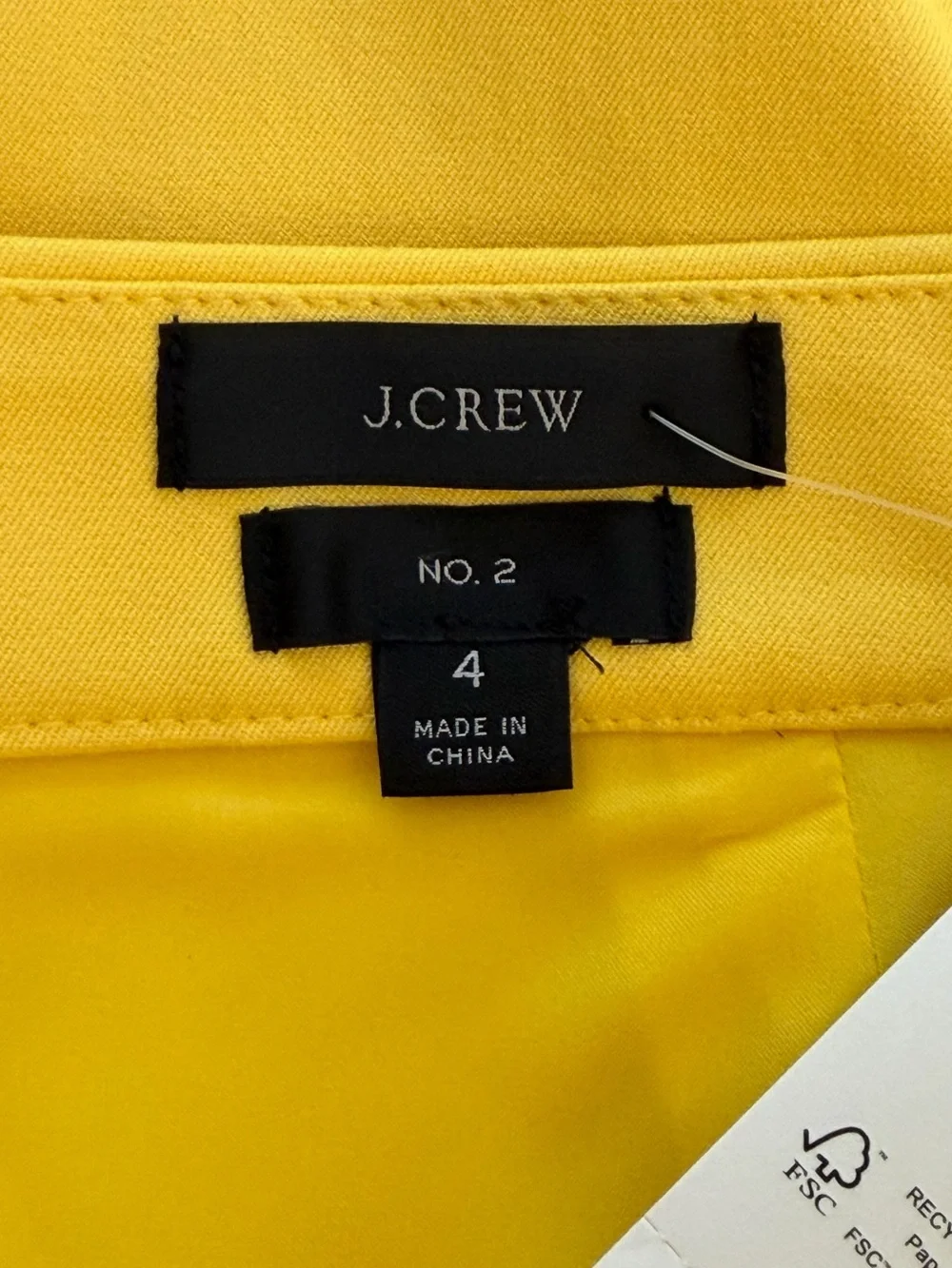 J.Crew 2 Pencil® skirt in yellow office preppy NEW